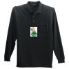 Long Sleeve Silk Touch Polo with Pocket Thumbnail