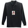 Long Sleeve Silk Touch Polo with Pocket Thumbnail