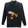 Long Sleeve Silk Touch Polo with Pocket Thumbnail