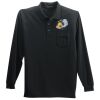 Long Sleeve Silk Touch Polo with Pocket Thumbnail