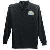 Long Sleeve Silk Touch Polo with Pocket Thumbnail