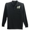 Long Sleeve Silk Touch Polo with Pocket Thumbnail