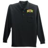 Long Sleeve Silk Touch Polo with Pocket Thumbnail