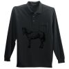 Long Sleeve Silk Touch Polo with Pocket Thumbnail