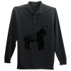 Long Sleeve Silk Touch Polo with Pocket Thumbnail